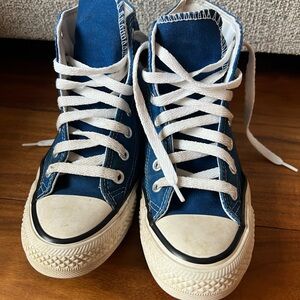 Classic Blue High-Top Sneakers for Women